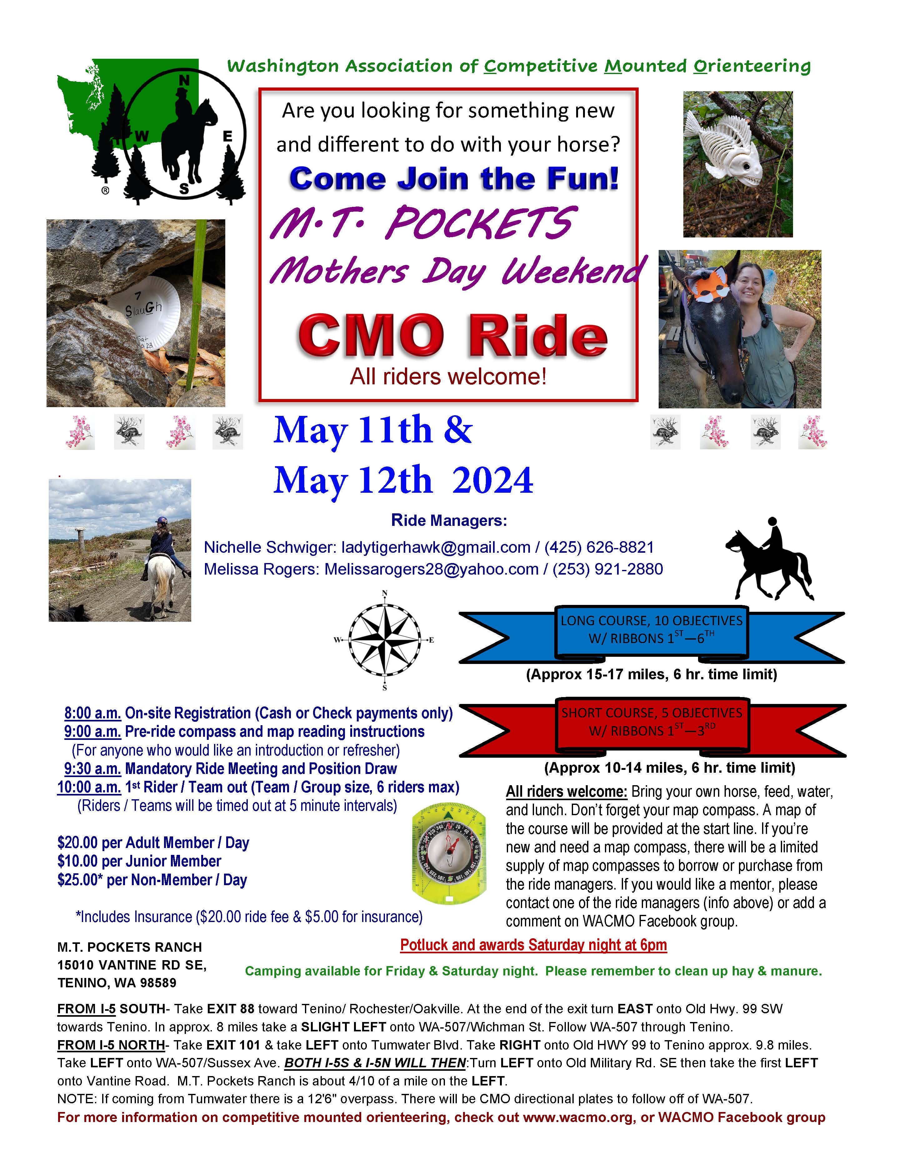 MT Pockets Spring Ride, May 11 & 12, 2024 Tenino, WA