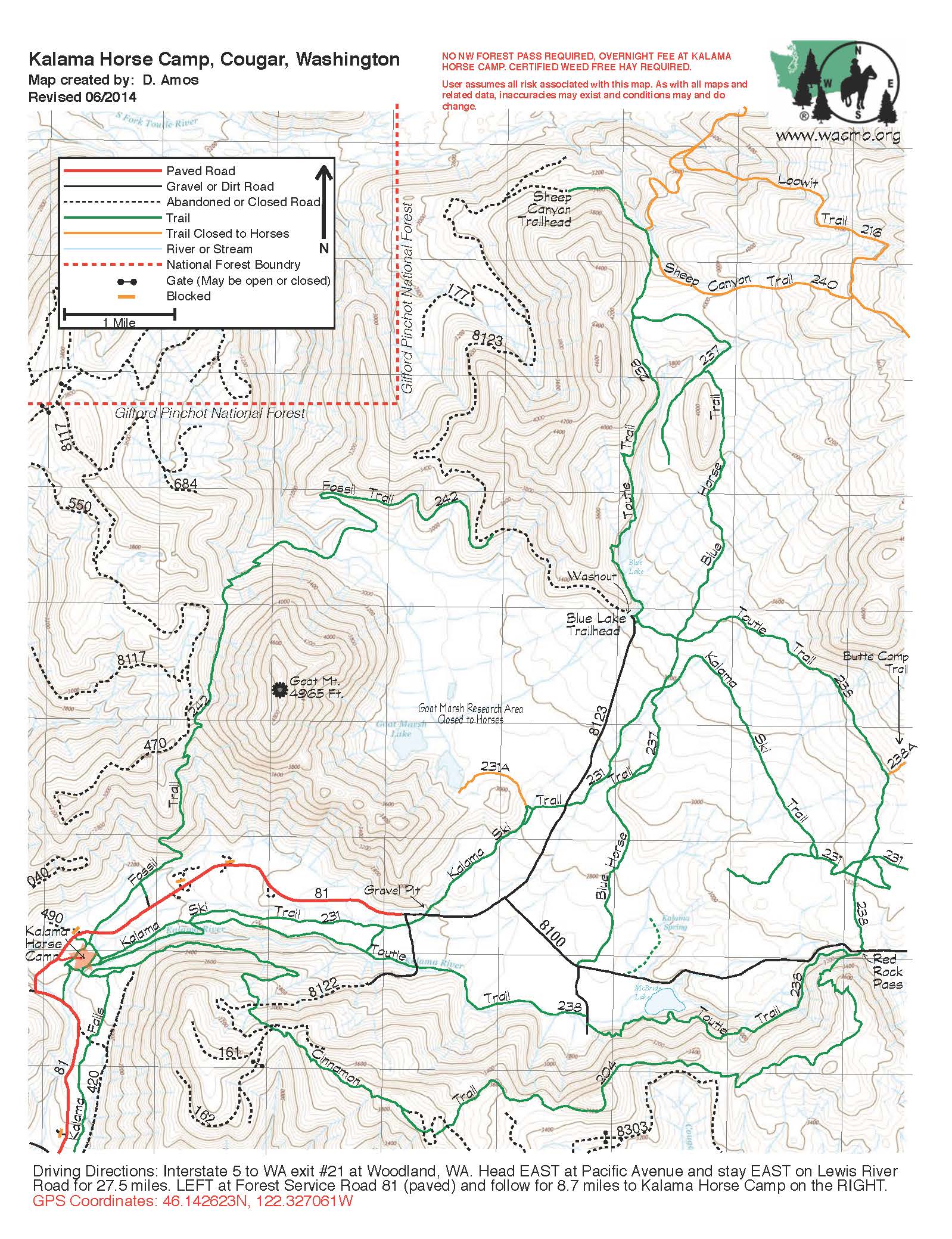 Kalama Horse Camp, Cougar, WA
