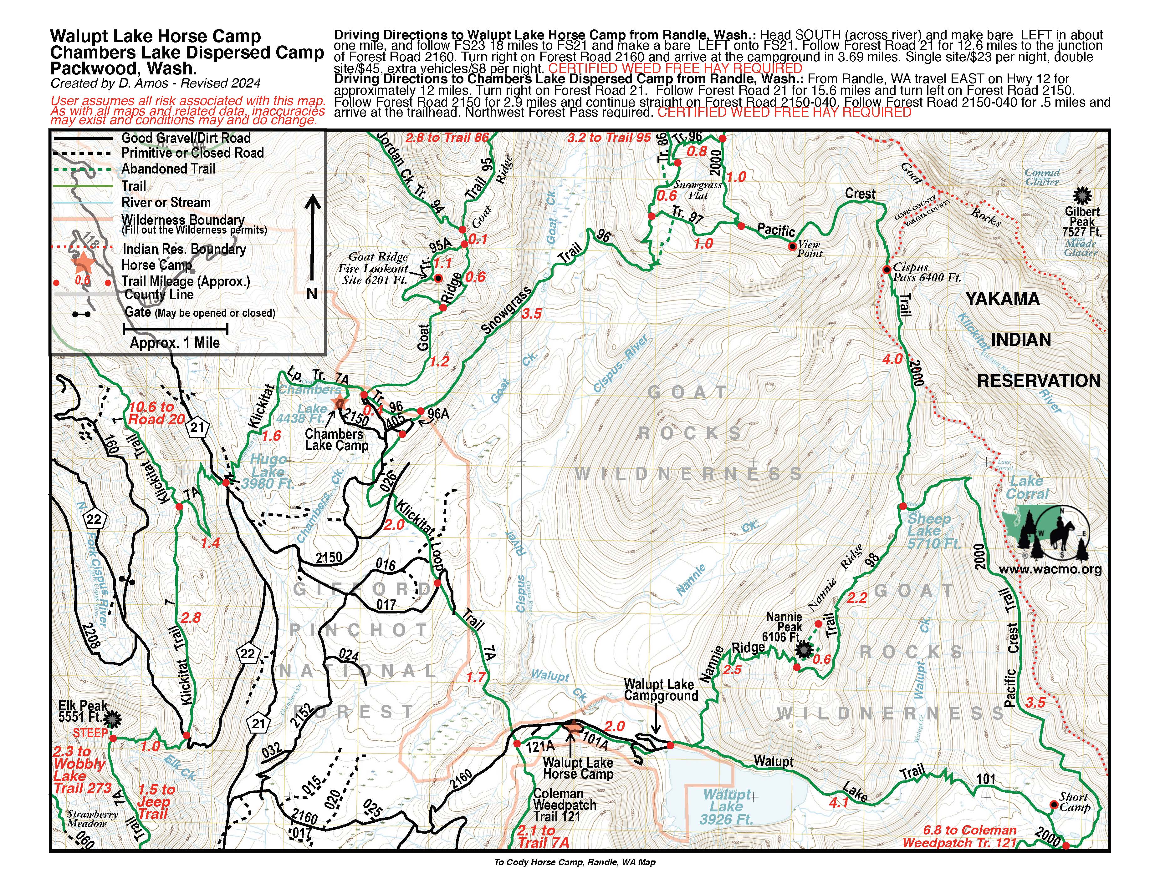 Walupt Lake Horse Camp - Chambers Lake, Randle, WA